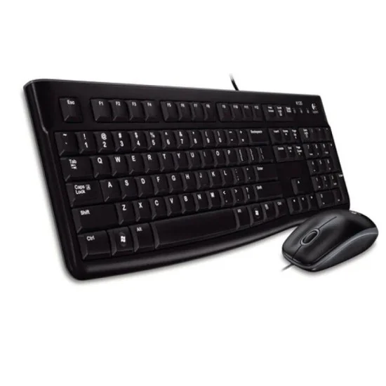 Logitech Mk120 Wired Keyboard & Mouse - Arb/Eng - Black